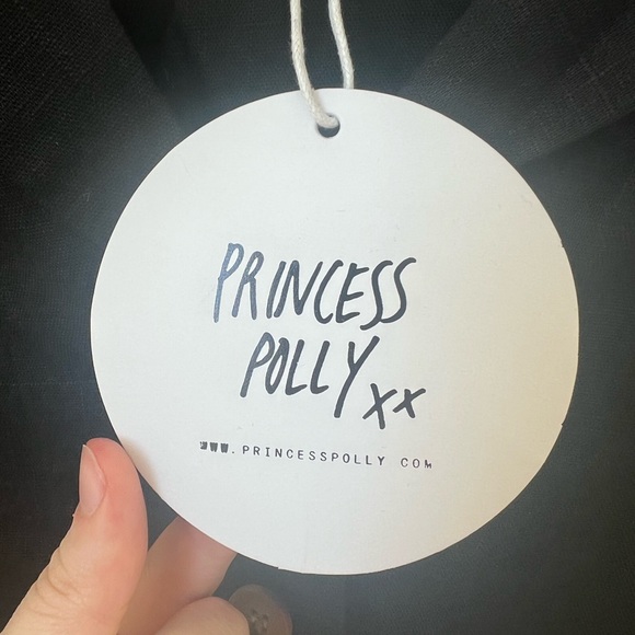 NWT Princess Polly Black Button-up Crop Top - Picture 4 of 5
